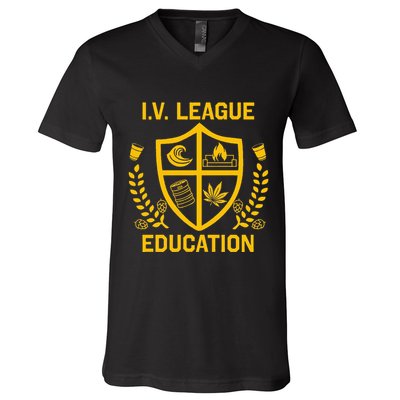 Iv League Education I Partied In Isla Vista V-Neck T-Shirt