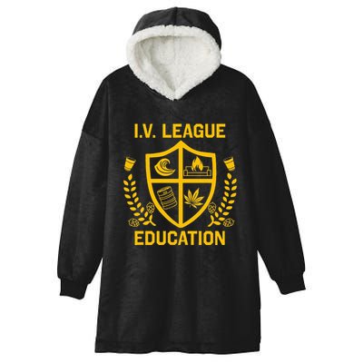 Iv League Education I Partied In Isla Vista Hooded Wearable Blanket