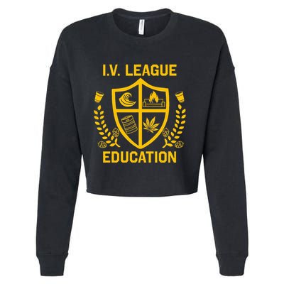 Iv League Education I Partied In Isla Vista Cropped Pullover Crew