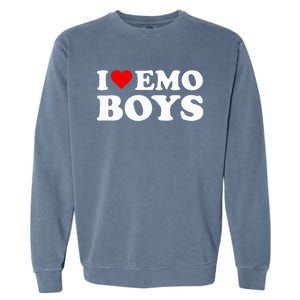 I Love Emo Boy Garment-Dyed Sweatshirt