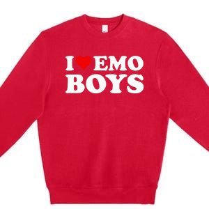 I Love Emo Boy Premium Crewneck Sweatshirt