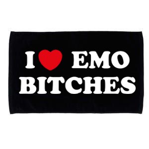 I Love Emo Bitches T Shirt I Heart Emo Tee Funny Emo Kid Microfiber Hand Towel