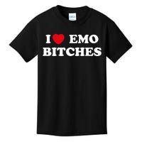 I Love Emo Bitches T Shirt I Heart Emo Tee Funny Emo Kid Kids T-Shirt