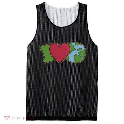 I Love Earth Nature Mesh Reversible Basketball Jersey Tank