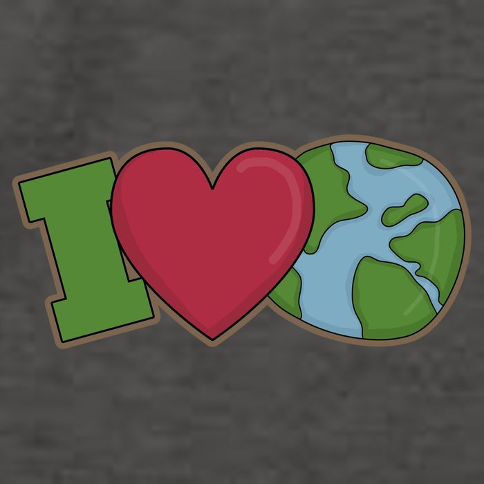 I Love Earth Nature Vector Backpack