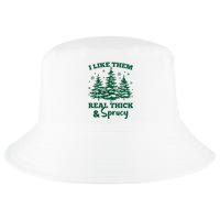 I Like Em Real Thick And Sprucey Christmas Tree Cool Comfort Performance Bucket Hat