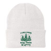 I Like Em Real Thick And Sprucey Christmas Tree Knit Cap Winter Beanie