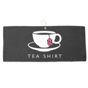 I Love English Tea Uk Flag Large Microfiber Waffle Golf Towel