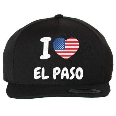 I Love El Paso Usa Gift Wool Snapback Cap