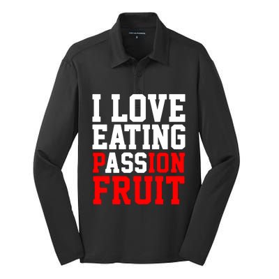 I Love Eating Ass Silk Touch Performance Long Sleeve Polo