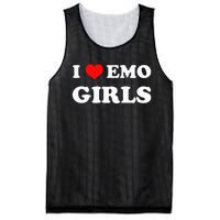 I Love Emo Mesh Reversible Basketball Jersey Tank