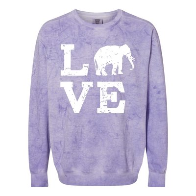 I Love Elephants Colorblast Crewneck Sweatshirt