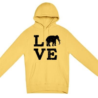 I Love Elephants Premium Pullover Hoodie