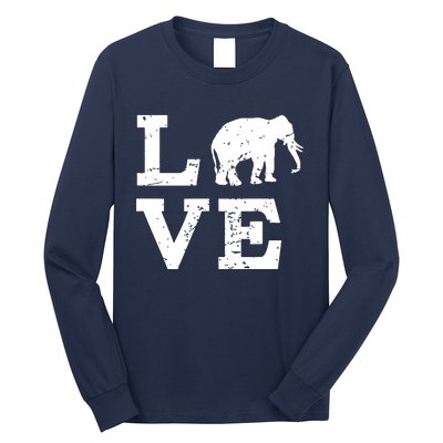 I Love Elephants Long Sleeve Shirt