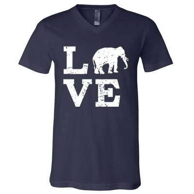 I Love Elephants V-Neck T-Shirt