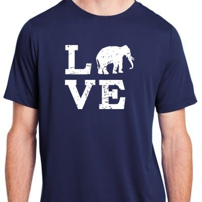 I Love Elephants Adult ChromaSoft Performance T-Shirt