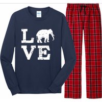 I Love Elephants Long Sleeve Pajama Set