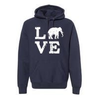 I Love Elephants Premium Hoodie