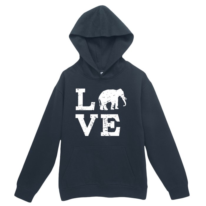 I Love Elephants Urban Pullover Hoodie