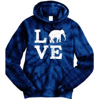 I Love Elephants Tie Dye Hoodie