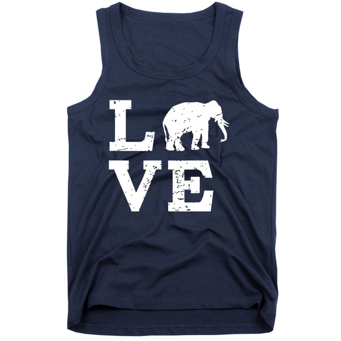 I Love Elephants Tank Top