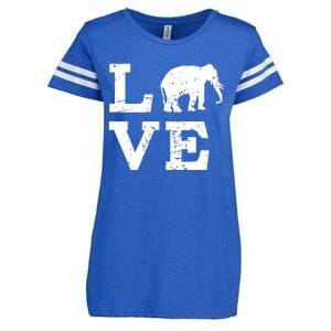 I Love Elephants Enza Ladies Jersey Football T-Shirt