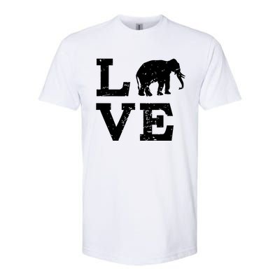 I Love Elephants Softstyle CVC T-Shirt