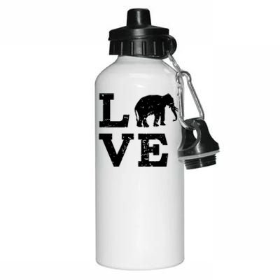 I Love Elephants Aluminum Water Bottle