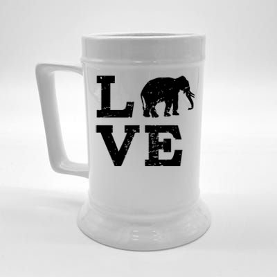 I Love Elephants Beer Stein