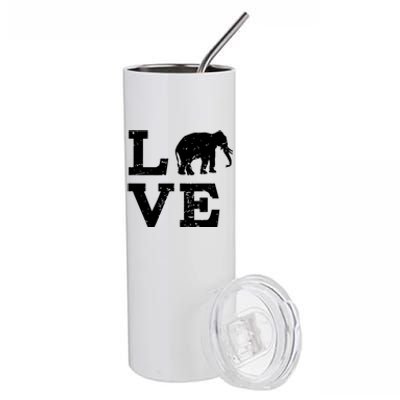 I Love Elephants Stainless Steel Tumbler