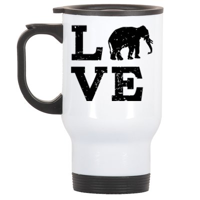 I Love Elephants Stainless Steel Travel Mug