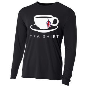 I Love English Tea Uk Flag Fun Novelty Souvenir Memorabilia Cooling Performance Long Sleeve Crew