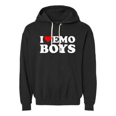 I Love Emo Garment-Dyed Fleece Hoodie