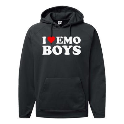 I Love Emo Performance Fleece Hoodie