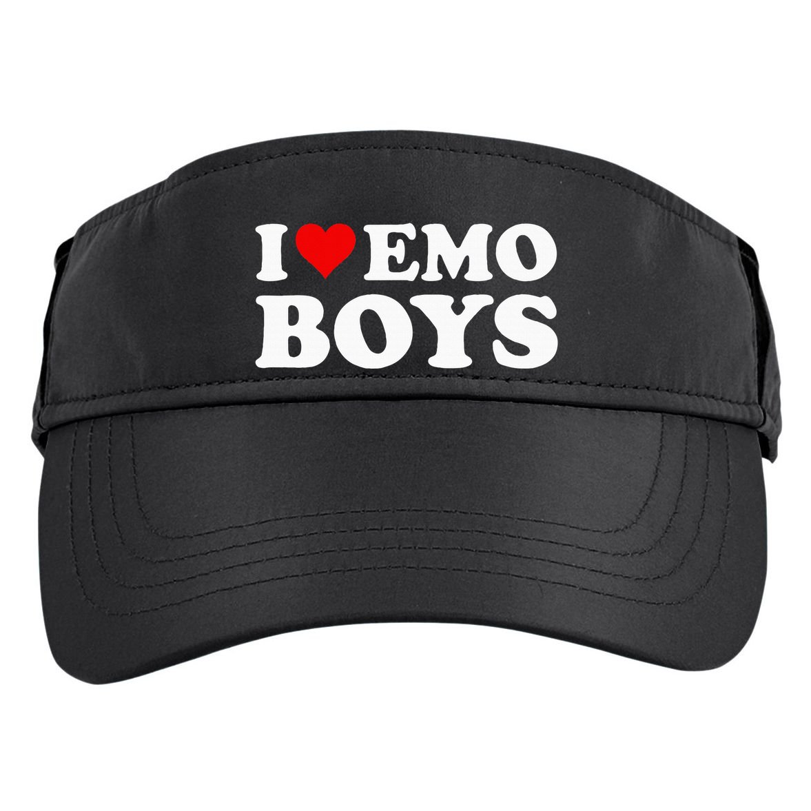 I Love Emo Adult Drive Performance Visor