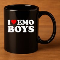 I Love Emo 11oz C Handle Ceramic Mug