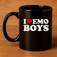 I Love Emo 11oz C Handle Ceramic Mug