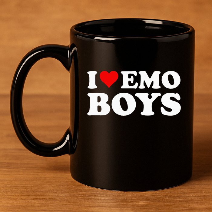 I Love Emo 11oz C Handle Ceramic Mug