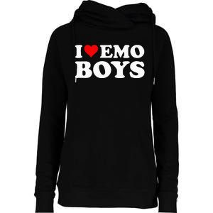 I Love Emo Womens Funnel Neck Pullover Hood