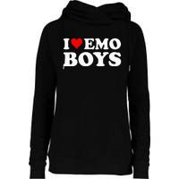 I Love Emo Womens Funnel Neck Pullover Hood