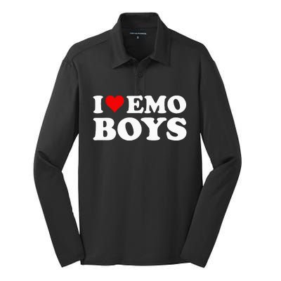 I Love Emo Silk Touch Performance Long Sleeve Polo