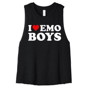 I Love Emo Women's Racerback Cropped Tank