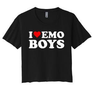 I Love Emo Women's Crop Top Tee