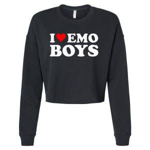 I Love Emo Cropped Pullover Crew