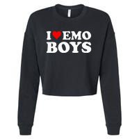 I Love Emo Cropped Pullover Crew