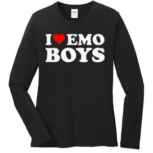 I Love Emo Ladies Long Sleeve Shirt