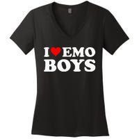 I Love Emo Women's V-Neck T-Shirt