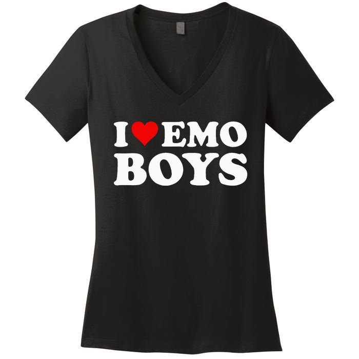 I Love Emo Women's V-Neck T-Shirt