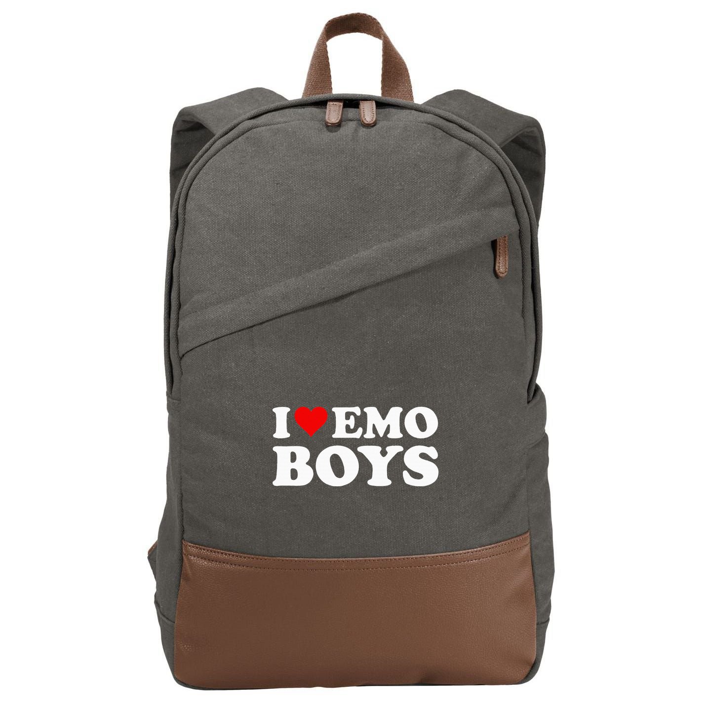 I Love Emo Cotton Canvas Backpack
