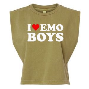 I Love Emo Garment-Dyed Women's Muscle Tee